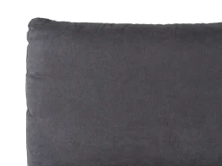 Outlet Łóżko Welur MELLE 180 x 200 cm Ciemnoszary Łóżka Tapicerowane|Łóżka Podwójne