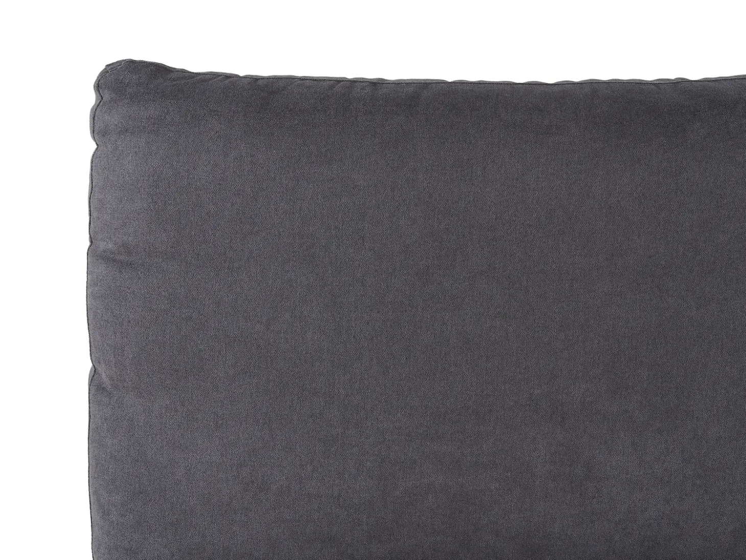 Outlet Łóżko Welur MELLE 180 x 200 cm Ciemnoszary Łóżka Tapicerowane|Łóżka Podwójne