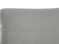 New Łóżko Welur MELLE 180 x 200 cm Szary Łóżka Tapicerowane|Łóżka Podwójne