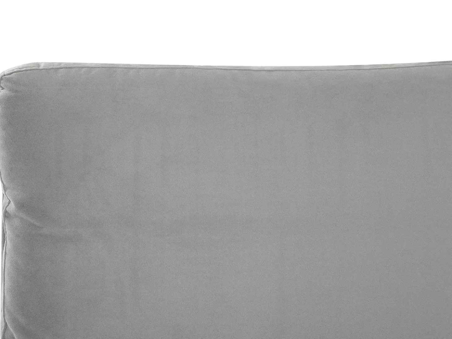 New Łóżko Welur MELLE 180 x 200 cm Szary Łóżka Tapicerowane|Łóżka Podwójne