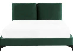 Sale Łóżko Welur MELLE 160 x 200 cm Szmaragdowy Łóżka Tapicerowane|Łóżka Podwójne