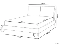 Sale Łóżko Welur MELLE 160 x 200 cm Szmaragdowy Łóżka Tapicerowane|Łóżka Podwójne
