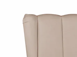 Sale Łóżko Welur MIRIBEL 160 x 200 cm Beżowoszary Łóżka Tapicerowane|Łóżka Podwójne