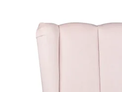 Łóżko Welur MIRIBEL 140 x 200 cm Pastelowy róż Łóżka Tapicerowane|Łóżka Podwójne