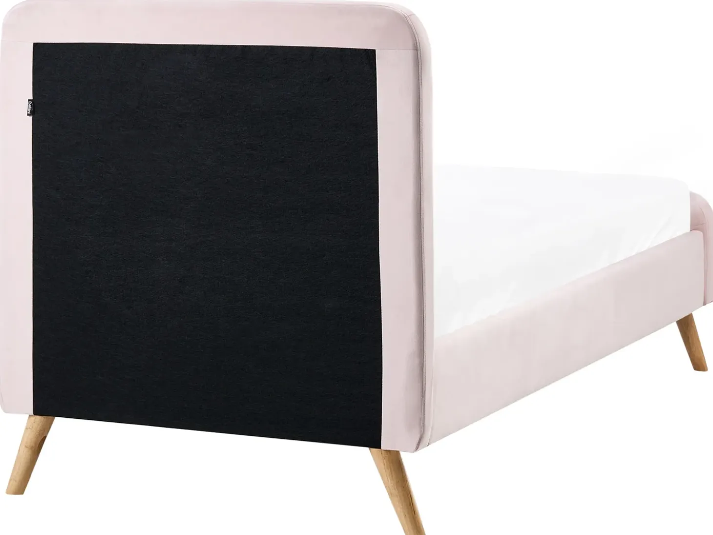 Hot Łóżko Welur RENNES 90 x 200 cm Pastelowy róż Łóżka Tapicerowane|Wszystkie Łóżka