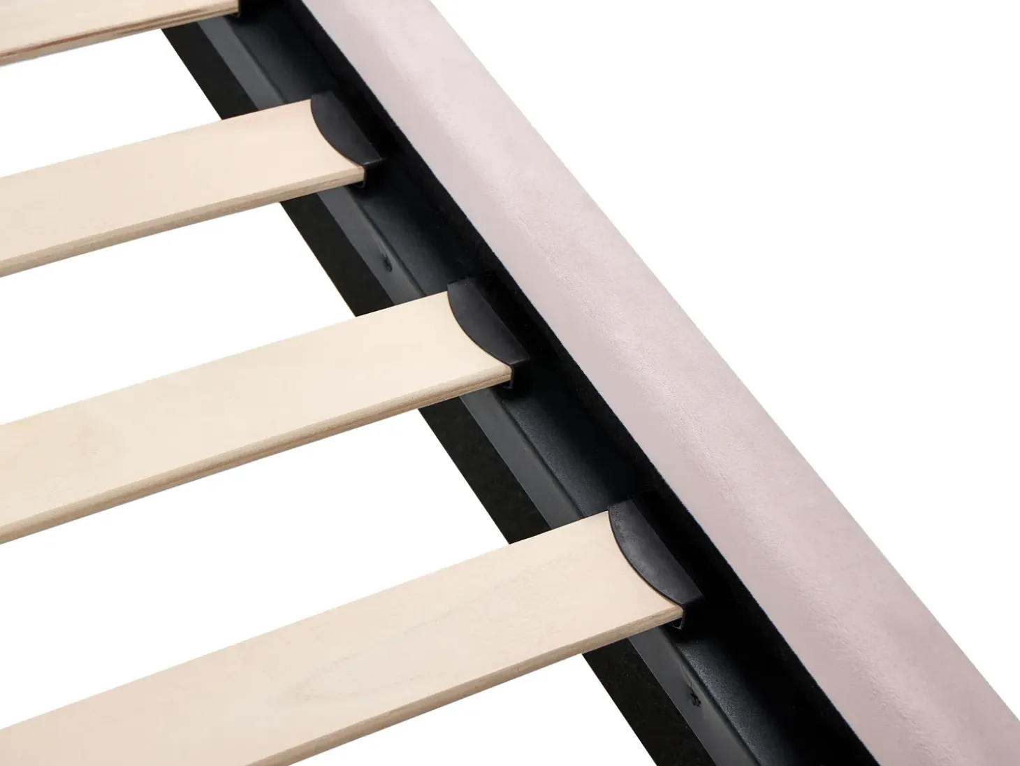 Hot Łóżko Welur RENNES 90 x 200 cm Pastelowy róż Łóżka Tapicerowane|Wszystkie Łóżka