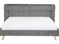 Discount Łóżko Welur SENLIS 180 x 200 cm Łóżka Tapicerowane|Łóżka Podwójne