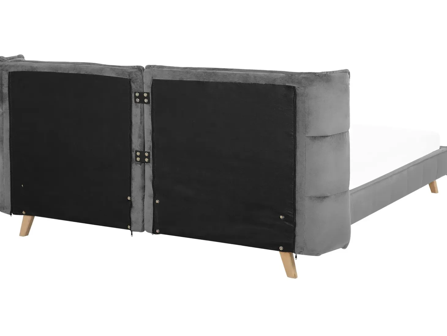 Discount Łóżko Welur SENLIS 180 x 200 cm Łóżka Tapicerowane|Łóżka Podwójne