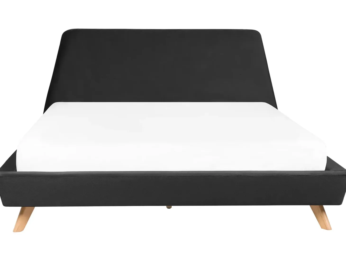 Hot Łóżko Welur VIENNE 180 x 200 cm Czarny Łóżka Tapicerowane|Łóżka Podwójne