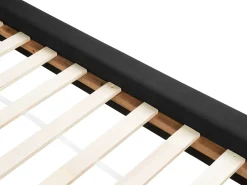Hot Łóżko Welur VIENNE 180 x 200 cm Czarny Łóżka Tapicerowane|Łóżka Podwójne