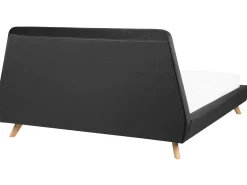 Hot Łóżko Welur VIENNE 180 x 200 cm Czarny Łóżka Tapicerowane|Łóżka Podwójne