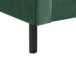 Clearance Łóżko Welur VILLETTE 180 x 200 cm Ciemnozielony Łóżka Tapicerowane|Łóżka Podwójne