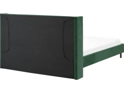 Clearance Łóżko Welur VILLETTE 180 x 200 cm Ciemnozielony Łóżka Tapicerowane|Łóżka Podwójne