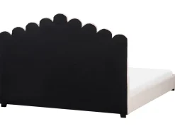 Online Welur VINCENNES 180 x 200 cm Pastelowy róż Łóżka Tapicerowane|Łóżka Podwójne