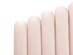 Online Welur VINCENNES 180 x 200 cm Pastelowy róż Łóżka Tapicerowane|Łóżka Podwójne