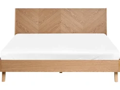 Sale Łóżko WIZERNES 180 x 200 cm Dąb jasny Łóżka Podwójne|Wszystkie Łóżka