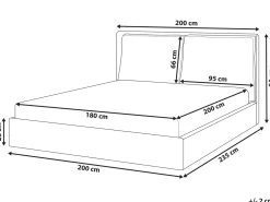 Clearance BAJONNA 180 x 200 cm Ciemnozielony Łóżka Wodne|Łóżka Tapicerowane