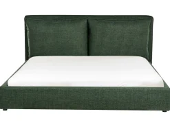 Clearance BAJONNA 180 x 200 cm Ciemnozielony Łóżka Wodne|Łóżka Tapicerowane