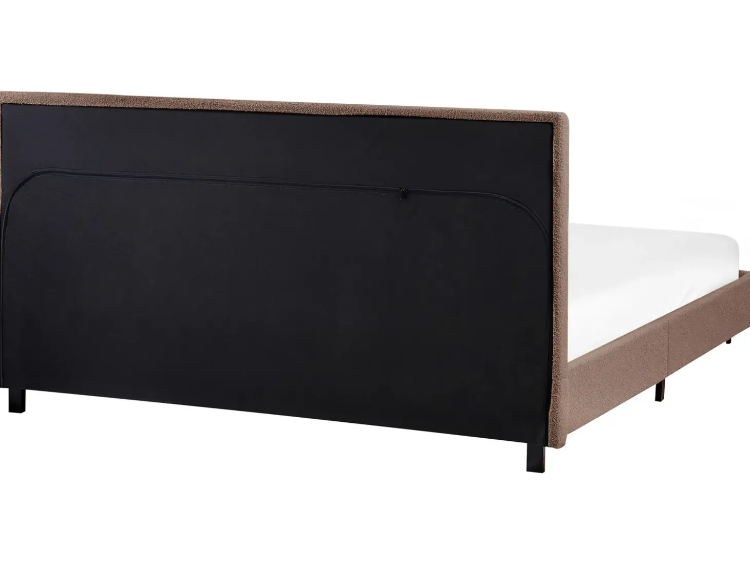 Discount Boucle ALBI 180 x 200 cm Brązowy Łóżka Wodne|Łóżka Podwójne