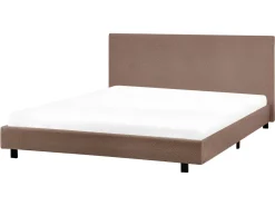 Discount Boucle ALBI 180 x 200 cm Brązowy Łóżka Wodne|Łóżka Podwójne