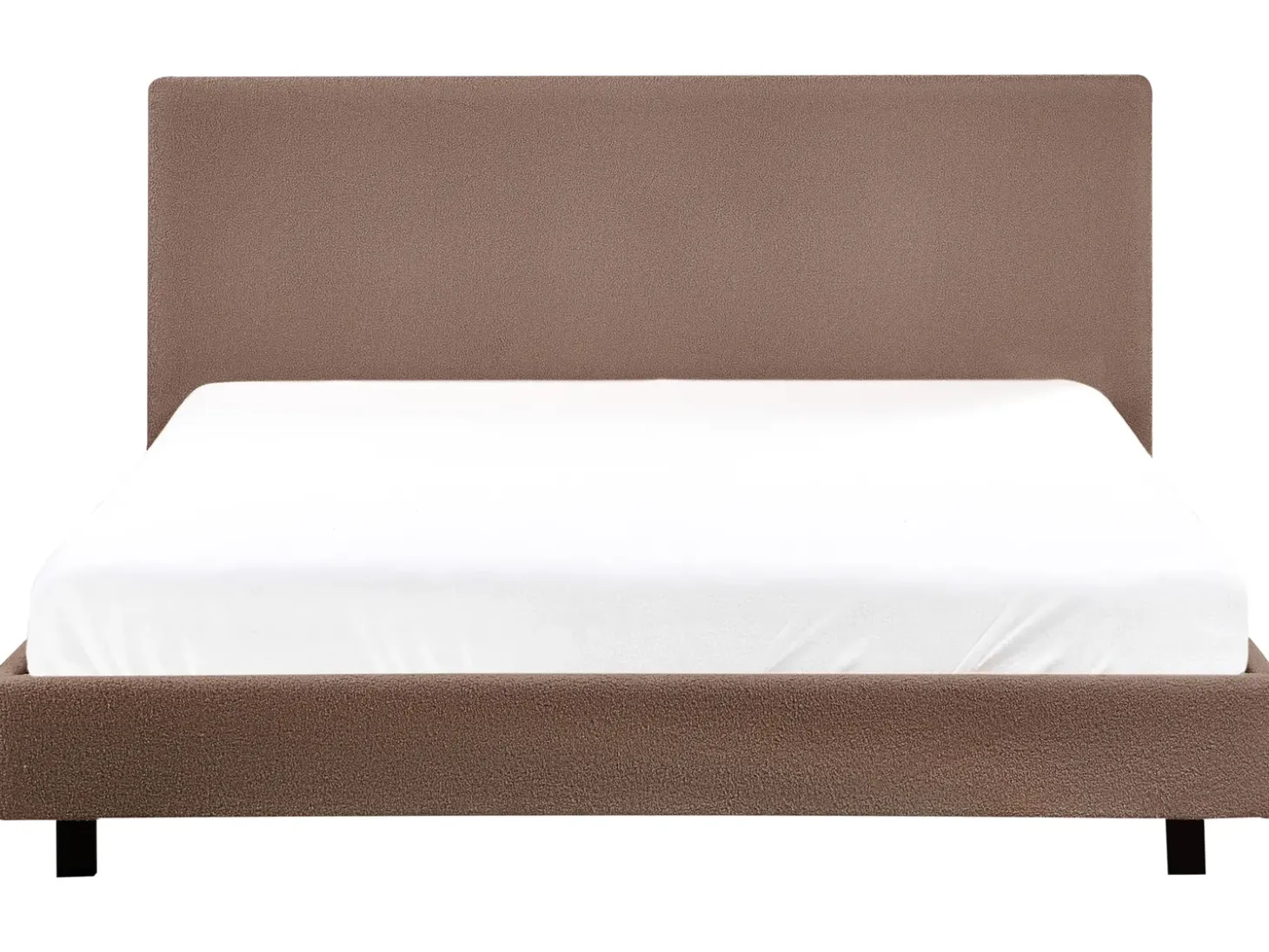 Discount Boucle ALBI 180 x 200 cm Brązowy Łóżka Wodne|Łóżka Podwójne