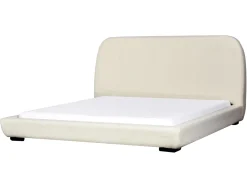 Sale Boucle ROISEL 180 x 200 cm Jasnobeżowy Łóżka Wodne|Łóżka Podwójne