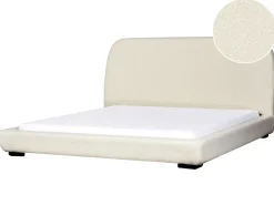 Sale Boucle ROISEL 180 x 200 cm Jasnobeżowy Łóżka Wodne|Łóżka Podwójne