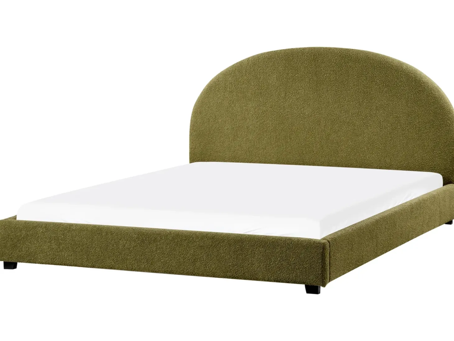 Discount Boucle VAUCLUSE 180 x 200 cm Oliwkowy Łóżka Wodne|Łóżka Podwójne
