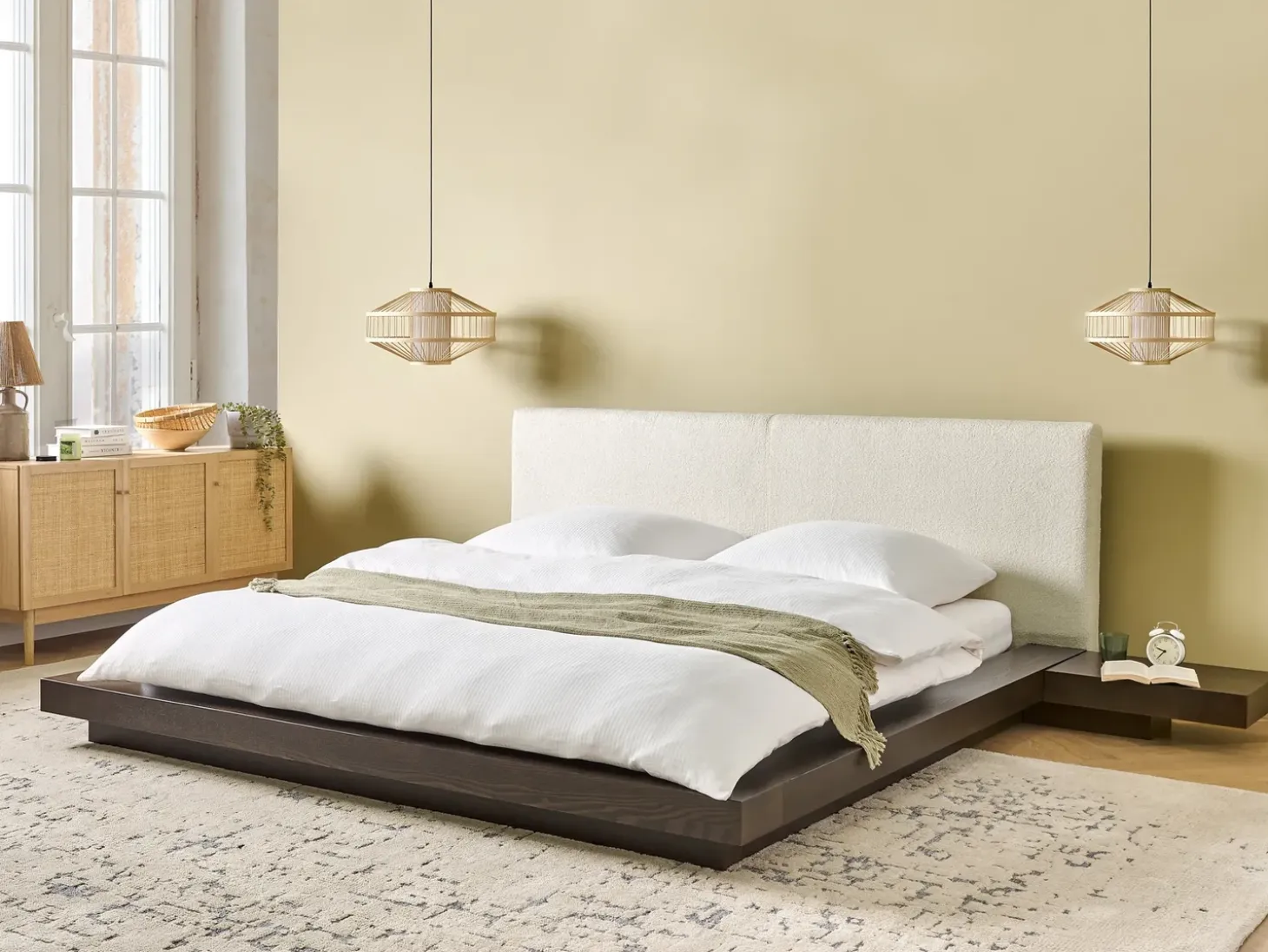 Best Boucle ZEN 180 x 200 cm Jesion ciemny Łóżka Wodne|Łóżka Podwójne