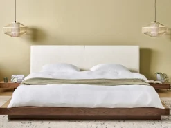 Clearance Boucle ZEN 180 x 200 cm Jesion brązowy Łóżka Wodne|Łóżka Podwójne