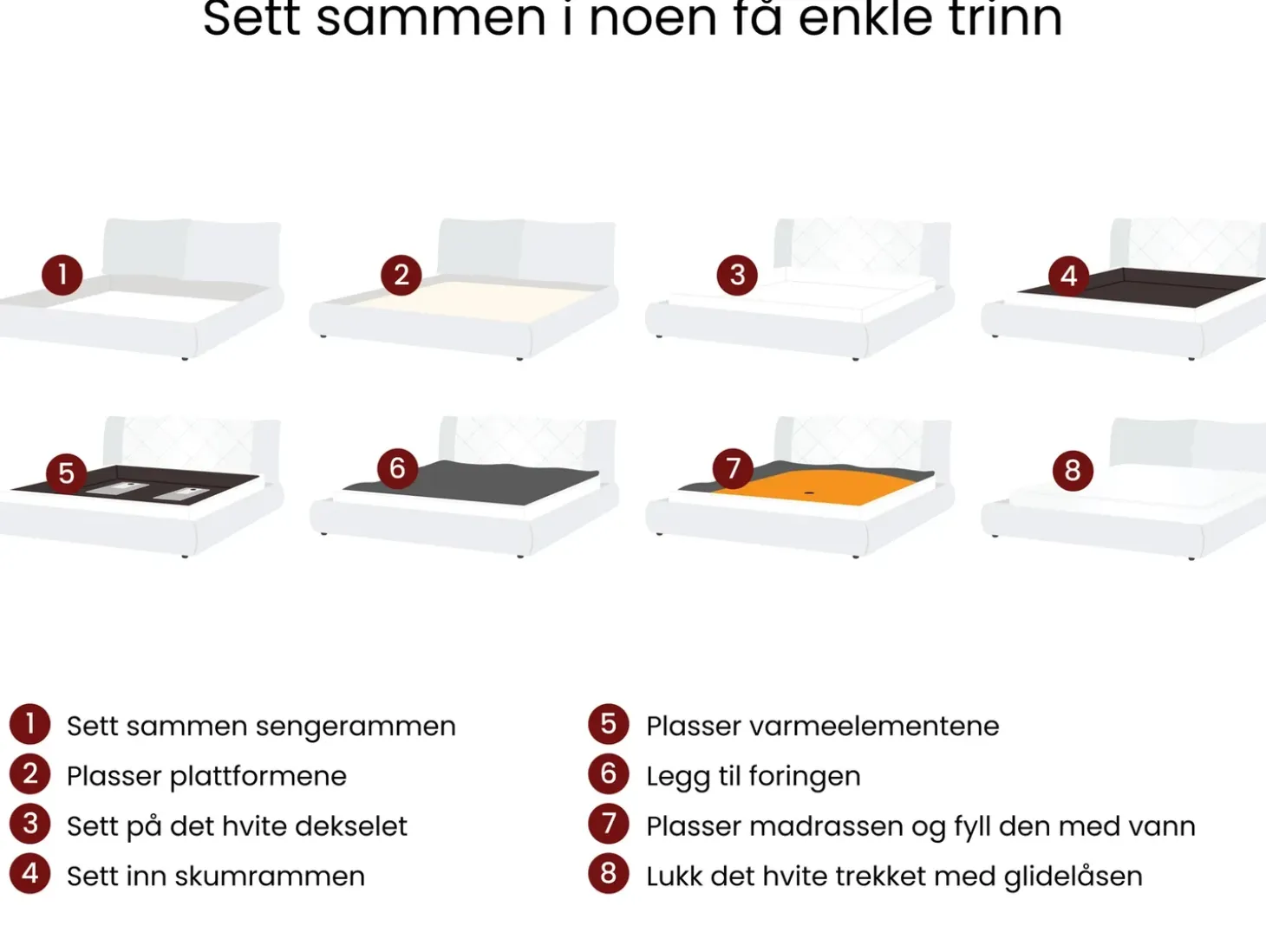 Hot Ekoskóra ZEN 180 x 200 cm Jesion naturalny Łóżka Wodne|Łóżka Podwójne
