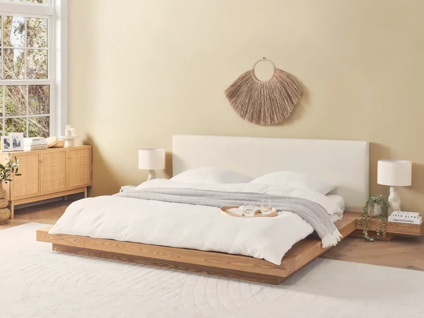 Hot Ekoskóra ZEN 180 x 200 cm Jesion naturalny Łóżka Wodne|Łóżka Podwójne