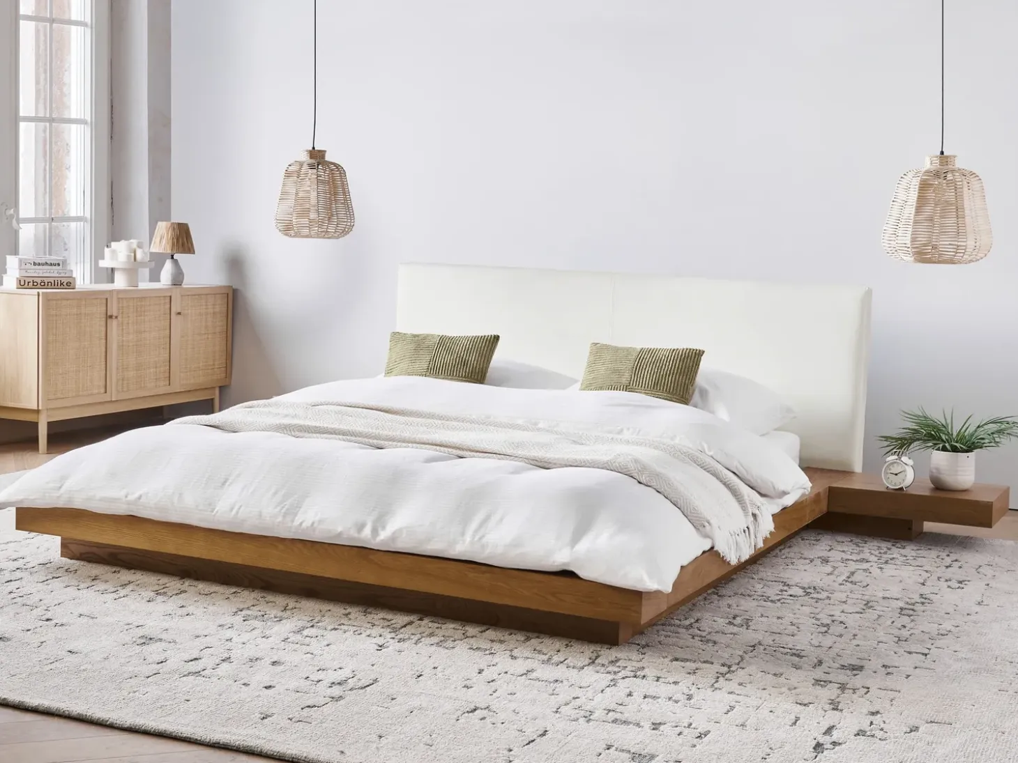 Ekoskóra ZEN 160 x 200 cm Jesion naturalny Łóżka Wodne|Łóżka Podwójne