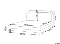 Discount Len syntetyczny LAVARDENS 180 x 200 cm Jasnobeżowy Łóżka Wodne|Łóżka Podwójne