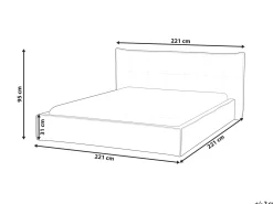 Sale Len syntetyczny LESTRE 180 x 200 cm Złamana biel Łóżka Wodne|Łóżka Podwójne