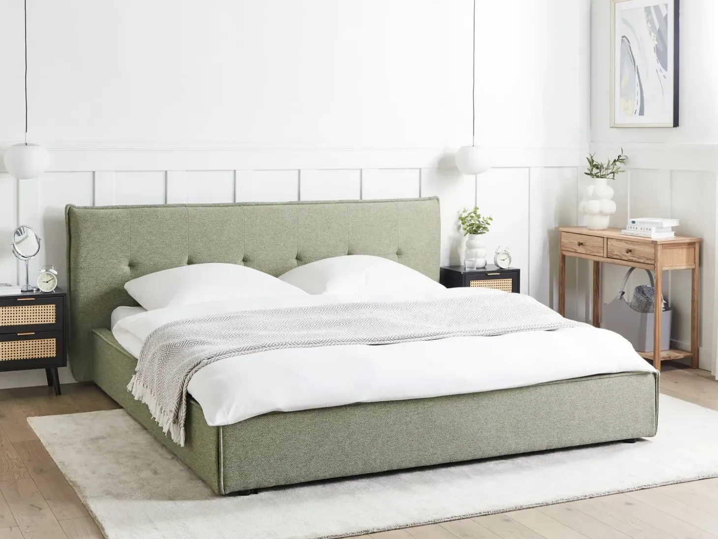 Hot Len syntetyczny LESTRE 180 x 200 cm Zielony Łóżka Wodne|Łóżka Podwójne