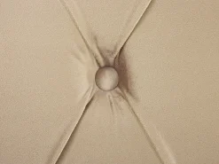 Outlet Welur AVALLON 180 x 200 cm Beżowy Łóżka Wodne|Łóżka Podwójne