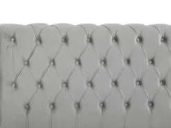 Clearance Welur AVALLON 180 x 200 cm Szary Łóżka Wodne|Łóżka Podwójne