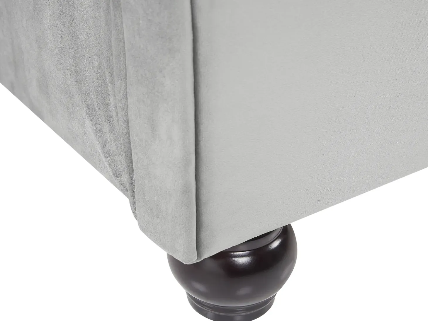 Clearance Welur AVALLON 180 x 200 cm Szary Łóżka Wodne|Łóżka Podwójne