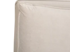 Clearance Welur BAJONNA 160 x 200 cm Beżowoszary Łóżka Wodne|Łóżka Tapicerowane