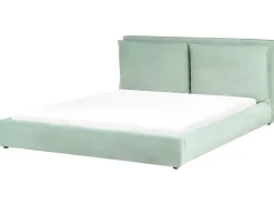 Discount Welur BAJONNA 180 x 200 cm Miętowy Łóżka Wodne|Łóżka Tapicerowane