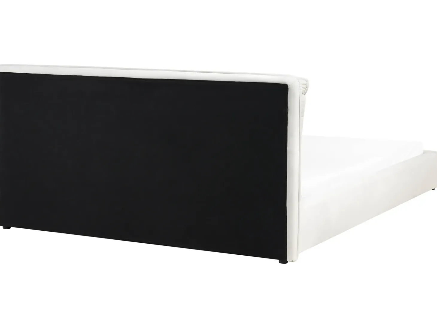Clearance Welur BAJONNA 180 x 200 cm Złamana biel Łóżka Wodne|Łóżka Tapicerowane