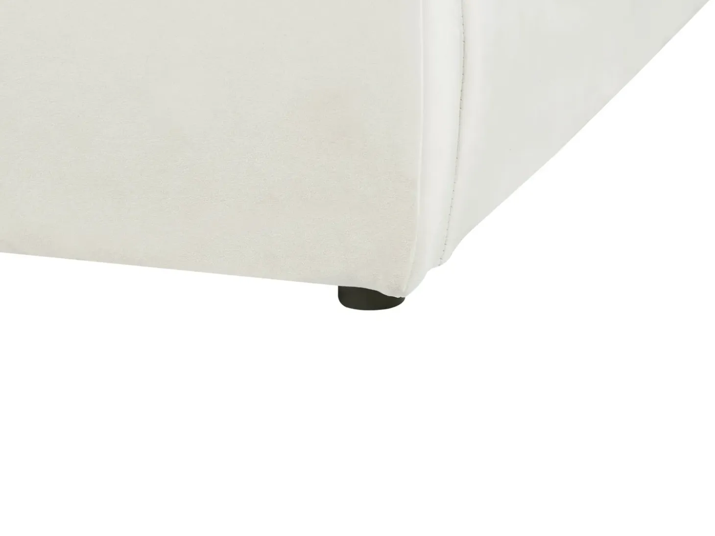 Clearance Welur BAJONNA 180 x 200 cm Złamana biel Łóżka Wodne|Łóżka Tapicerowane