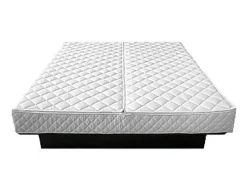 Clearance Welur BAJONNA 180 x 200 cm Złamana biel Łóżka Wodne|Łóżka Tapicerowane