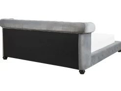 Sale Welur CAVAILLON 180 x 200 cm Jasno Łóżka Wodne|Łóżka Tapicerowane