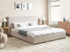Clearance Welur LAVAUR 180 x 200 cm Złamana biel Łóżka Wodne|Łóżka Podwójne