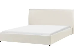 Clearance Welur LAVAUR 180 x 200 cm Złamana biel Łóżka Wodne|Łóżka Podwójne