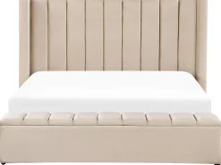 Outlet NOYERS Welur 180 x 200 cm Łóżka Z Pojemnikiem|Łóżka Wodne