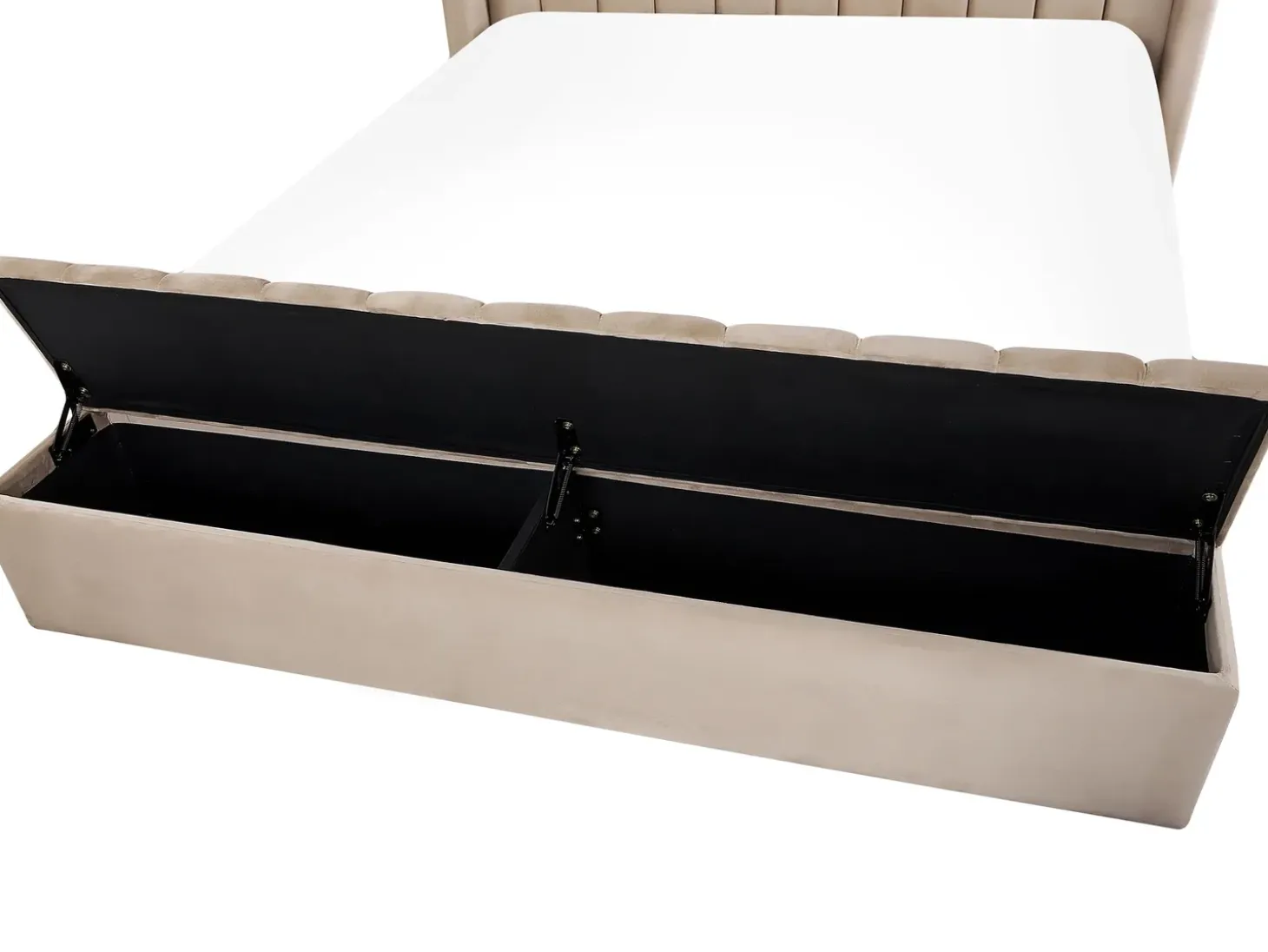 Outlet NOYERS Welur 180 x 200 cm Łóżka Z Pojemnikiem|Łóżka Wodne
