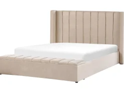 Outlet NOYERS Welur 180 x 200 cm Łóżka Z Pojemnikiem|Łóżka Wodne
